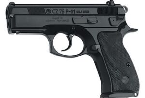 Buy CZ 75 P-01 Compact 9mm 3.75" Black Semi Auto Pistol 15+1 - 15+1 Rounds | 3.8" Barrel | Polymer Grips | Black | 3-Dot Sights
